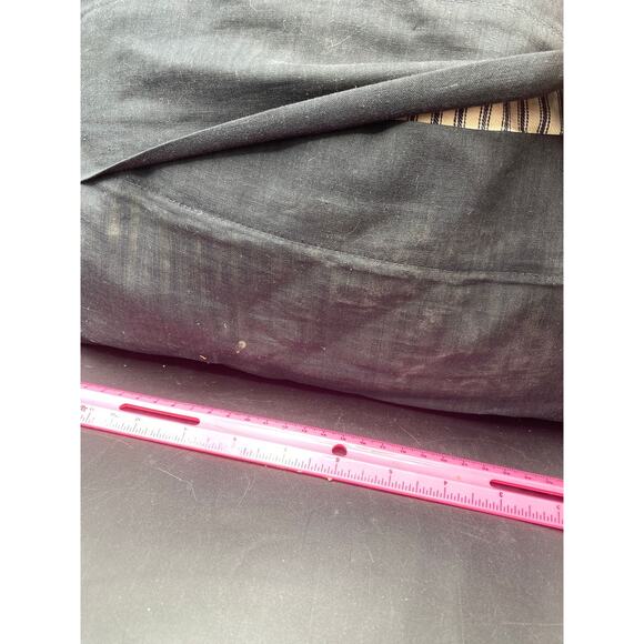 Vintage Hooked Wool Pillow Scottie Dog cream blue Velvet Holiday Decorative - Picture 4 of 5